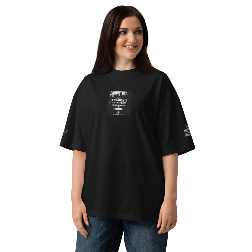 Unisex organic oversized high neck t-shirt sn inuiw
